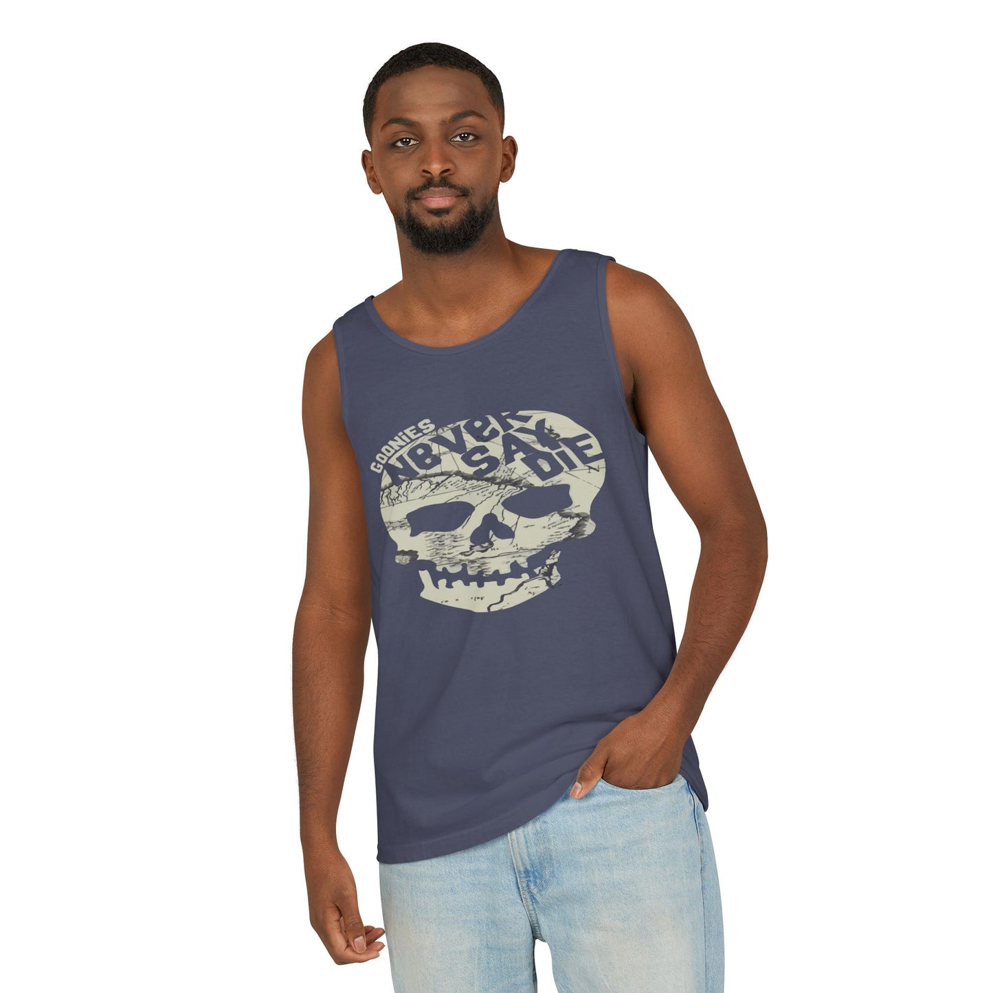 Cool Skull Graphic Tank Top, Unisex Summer Tee, Beachwear, Festival Outfit, Casual Wear, Graphic Apparel