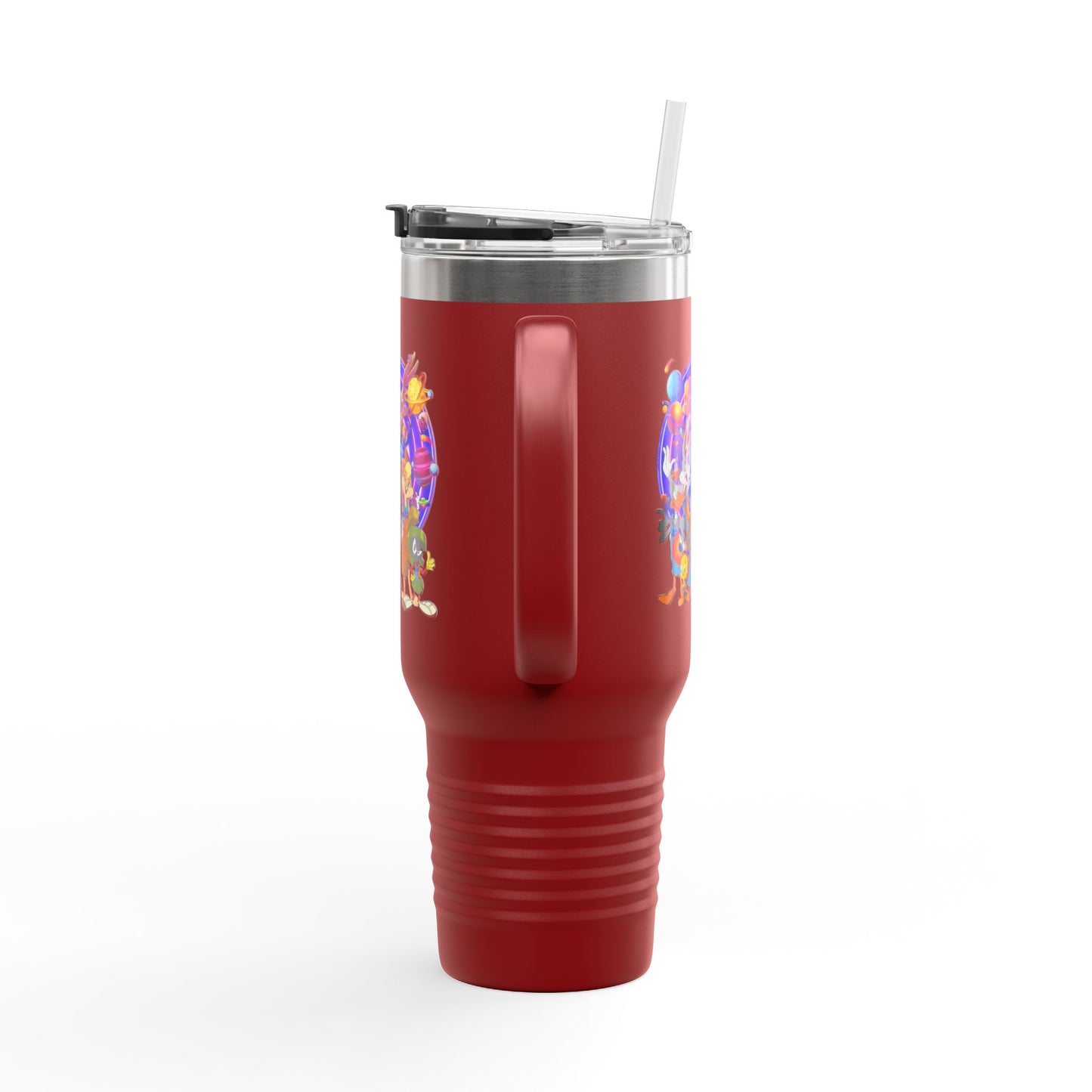 Colorful Insulated Travel Mug, 40oz - Fun for Road Trips, Tailgating, Hot Summer Days, Gift for Friends, Family, or Kids