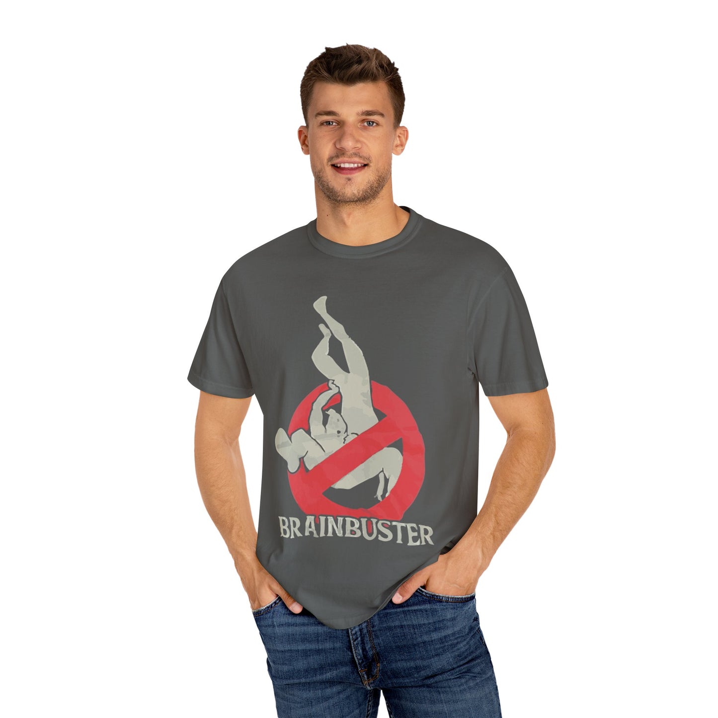 Unisex Fun Graphic T-Shirt, Graphic Tee, Casual Wear, Gift for Wrestling Fans, Brainbuster Design, Humor Apparel, Everyday Style