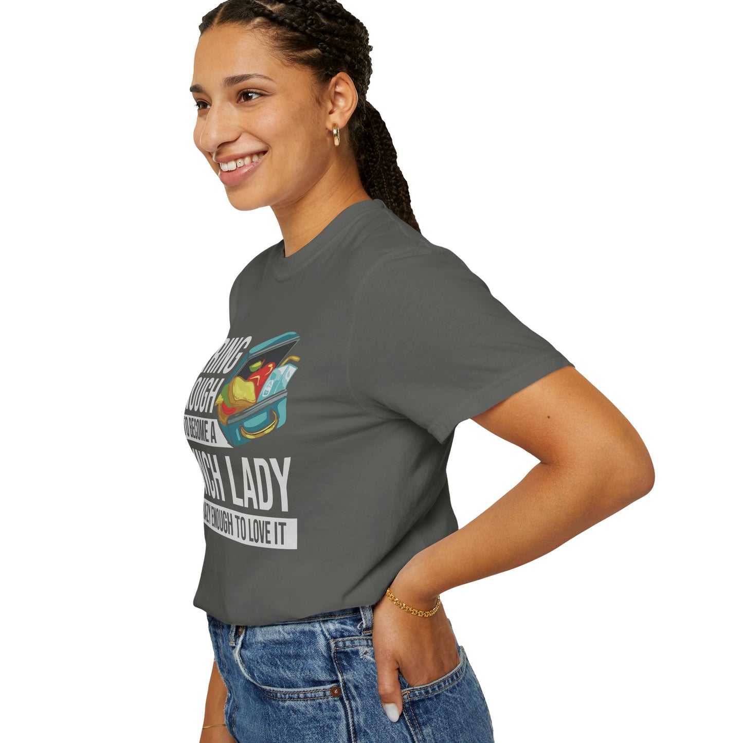 Lunch Lady Humor Unisex T-Shirt, Caring Enough to Become a Lunch Lady, Teacher Gift, Appreciation Gift, Funny T-Shirt, School Staff Tee
