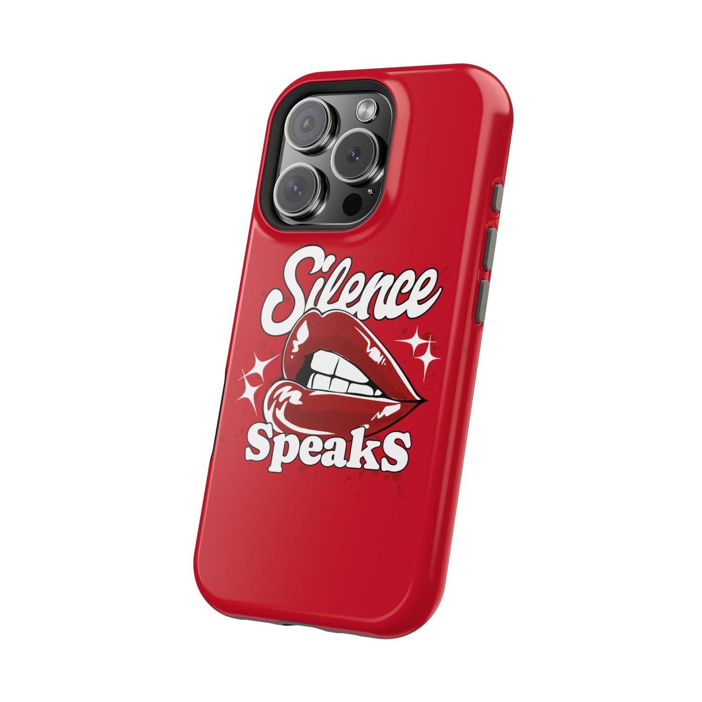 Bold Expression Magnetic Tough Cases, Phone Cover, Gift for Her, Pop Art, Trendy Accessory, Silence Speaks Design