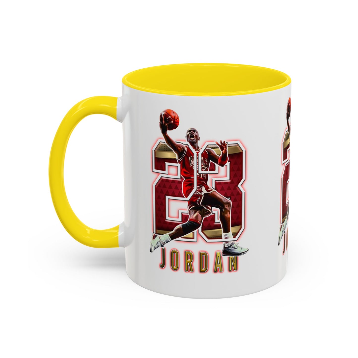 Michael Jordan Accent Coffee Mug - 11oz & 15oz - Perfect Gift for Sports Fans, Collectors, Basketball Lovers, Unique Gift Idea