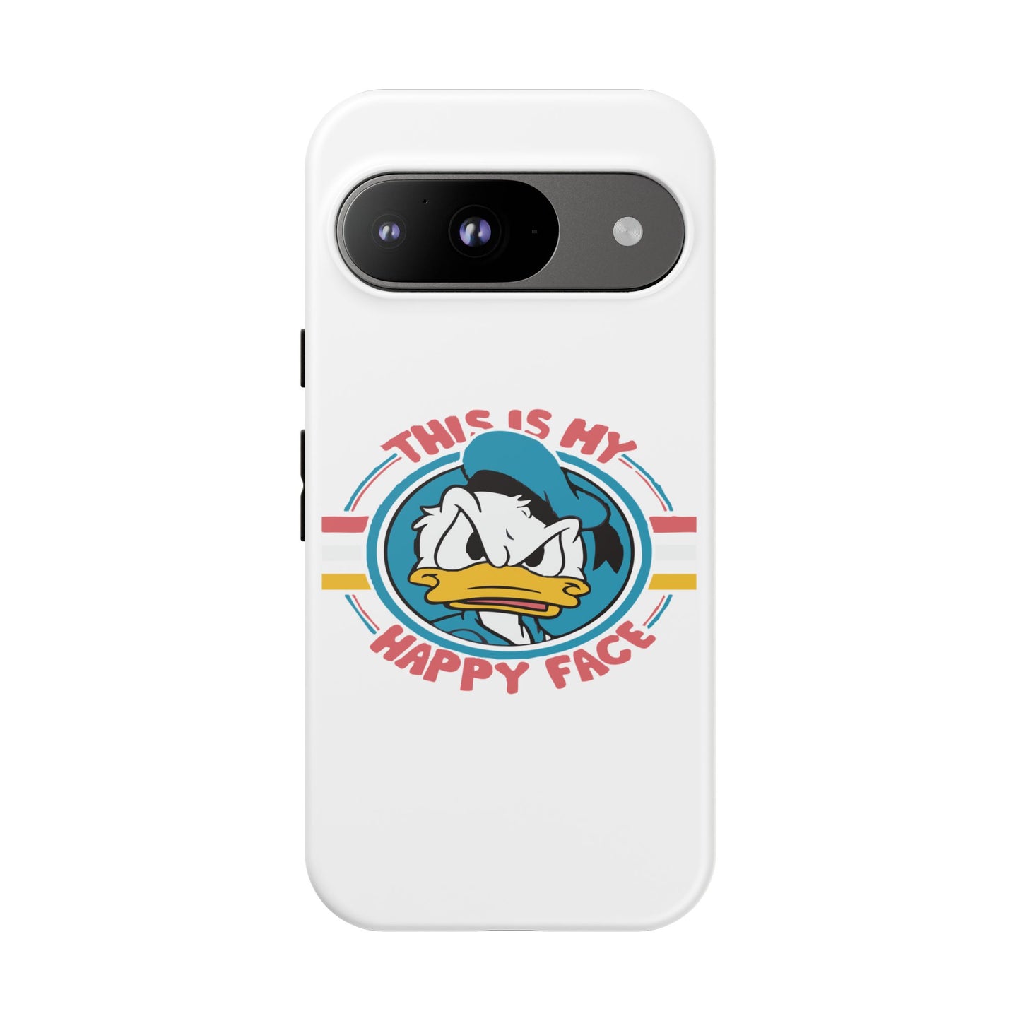 Tough Cases: This is My Happy Face Phone Case, Funny Phone Case, Donald Duck Case, Cute Phone Accessory, Gift for Disney Fans