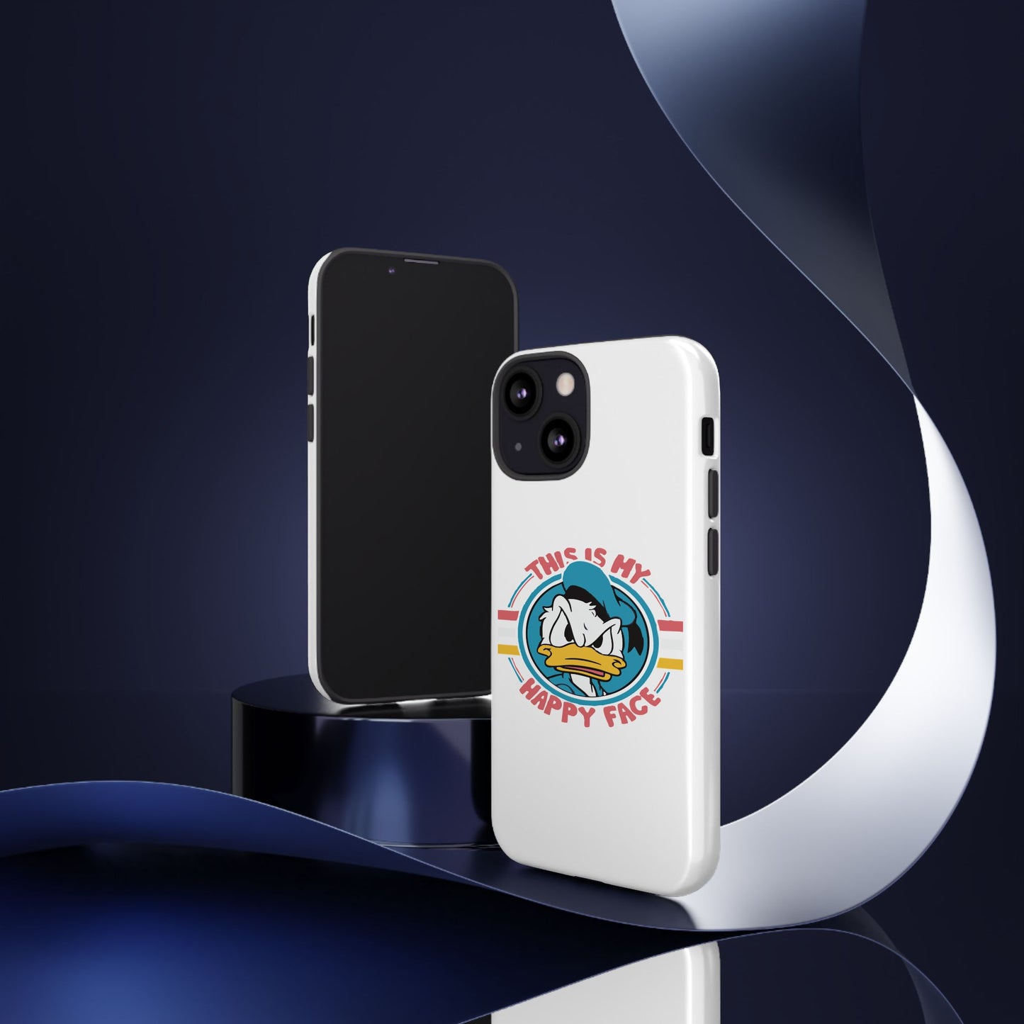 Tough Cases: This is My Happy Face Phone Case, Funny Phone Case, Donald Duck Case, Cute Phone Accessory, Gift for Disney Fans