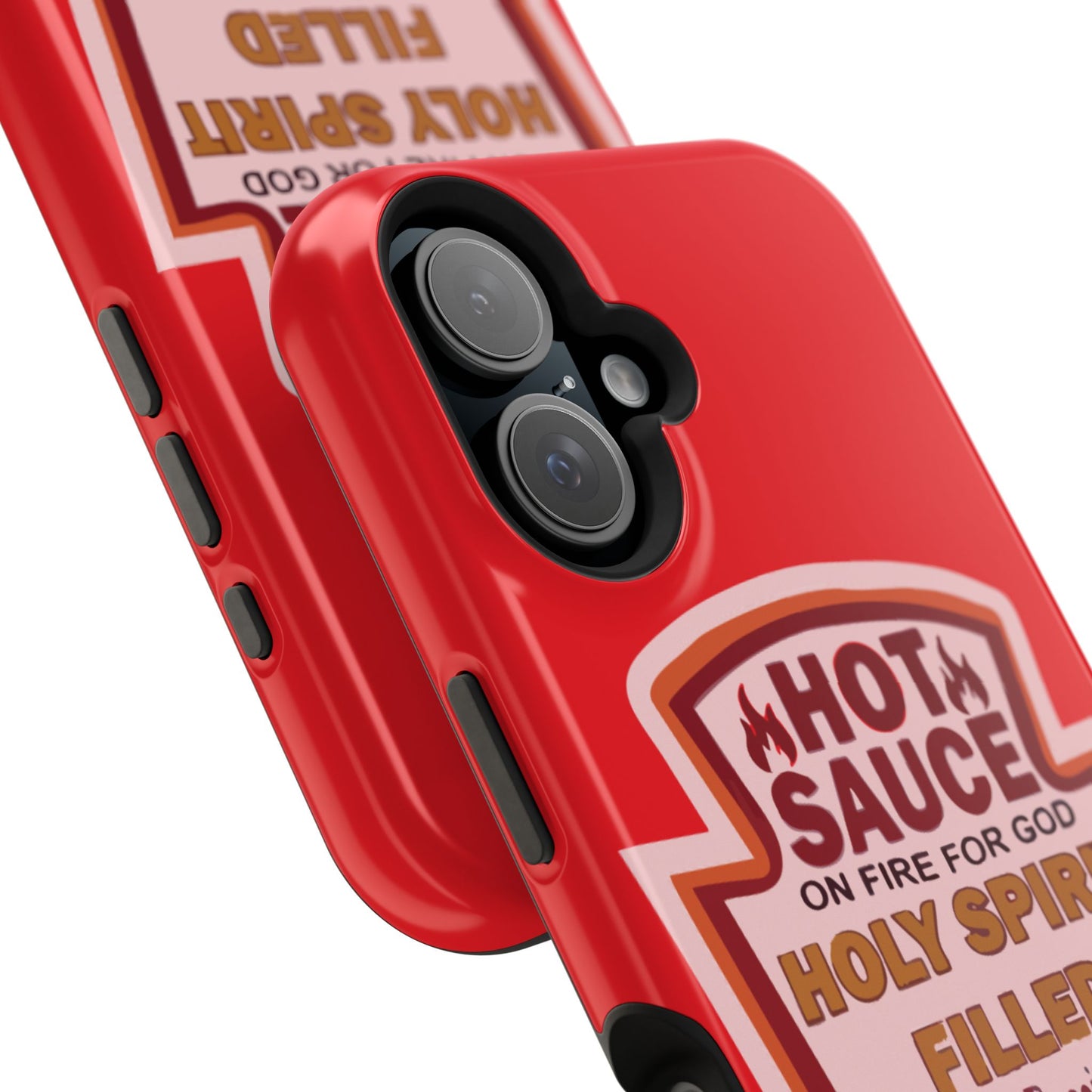 Holy Spirit Hot Sauce Phone Cases - Impact-Resistant, Christian Gift, Spiritual Reminder, Unique Design, Faith-Based Accessory