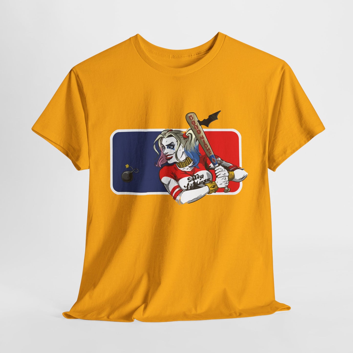 Unisex Baseball Graphic Tee - Harley Quinn DC Casual Wear for Sports Lovers