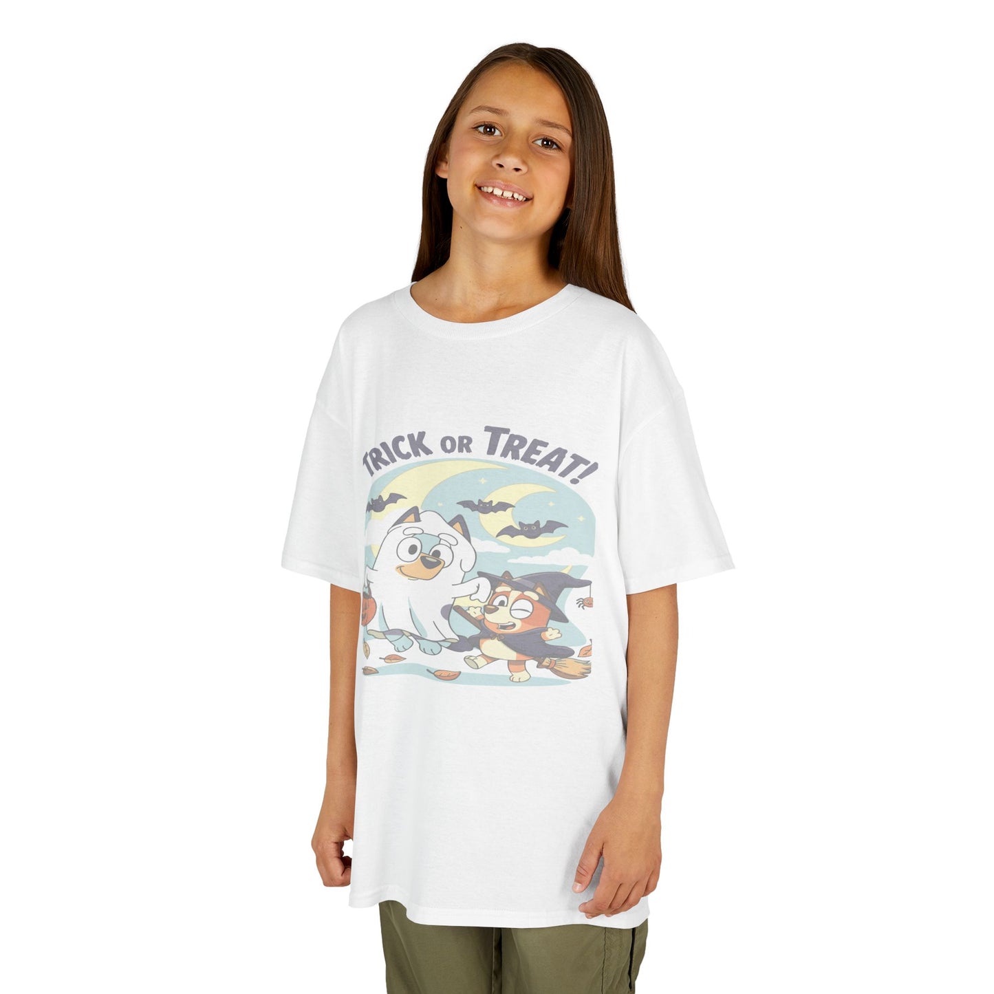 Kids Halloween T-Shirt, Trick or Treat Tee, Fun Ghost & Owl Shirt, Spooky Season Apparel, Cute Costume Top for Kids