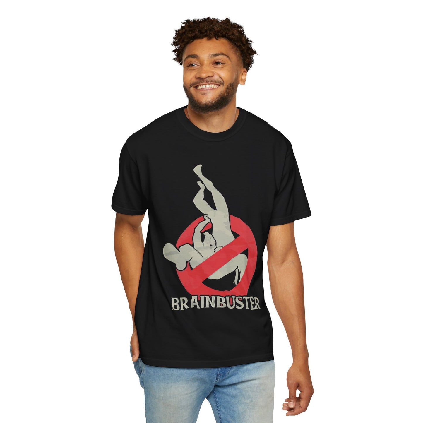 Unisex Fun Graphic T-Shirt, Graphic Tee, Casual Wear, Gift for Wrestling Fans, Brainbuster Design, Humor Apparel, Everyday Style