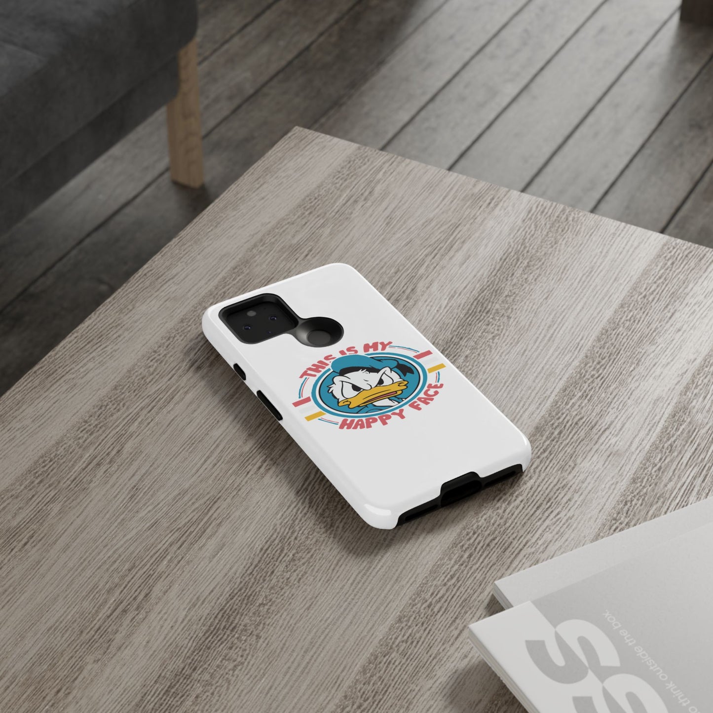 Tough Cases: This is My Happy Face Phone Case, Funny Phone Case, Donald Duck Case, Cute Phone Accessory, Gift for Disney Fans
