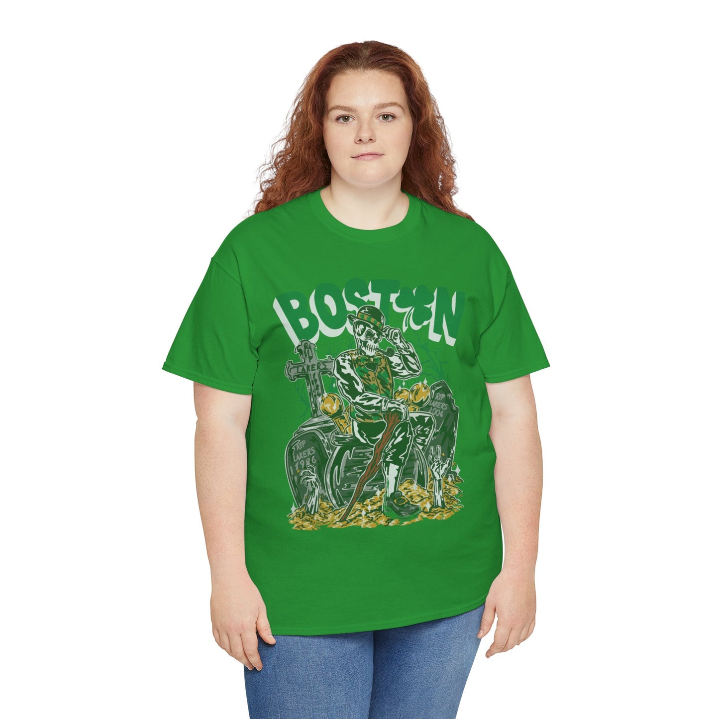 Boston Graphic Tee, Unisex Heavy Cotton T-Shirt, Vintage Boston Shirt, Irish Pride Apparel, St. Patrick's Day Gift, Casual Wear