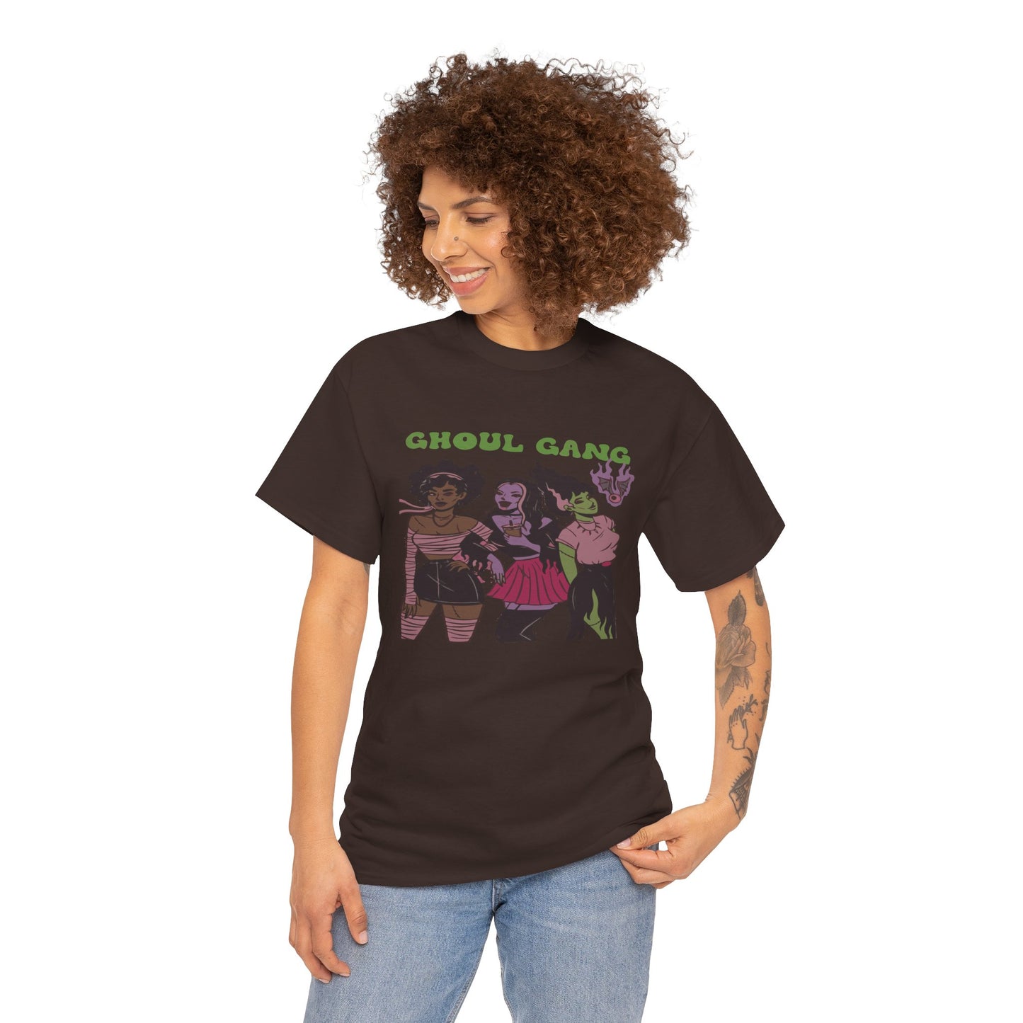Ghoul Gang Unisex Heavy Cotton Tee | Halloween T-Shirt, Spooky Apparel, Gothic Fashion, Funny Gift, Group Costume