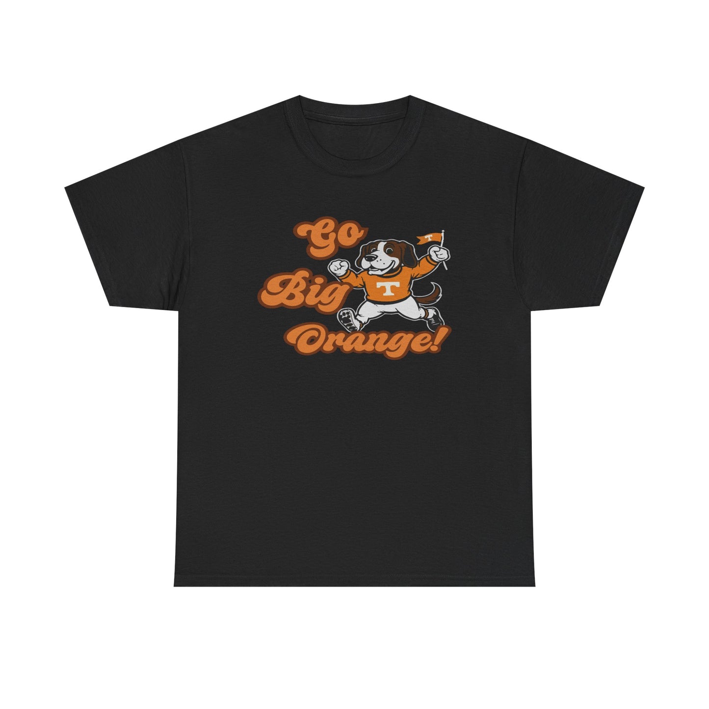 Go Big Orange Unisex Heavy Cotton Tee, Sports Fan Shirt, Casual Wear, College Game Day Top, Gift for Sports Enthusiasts