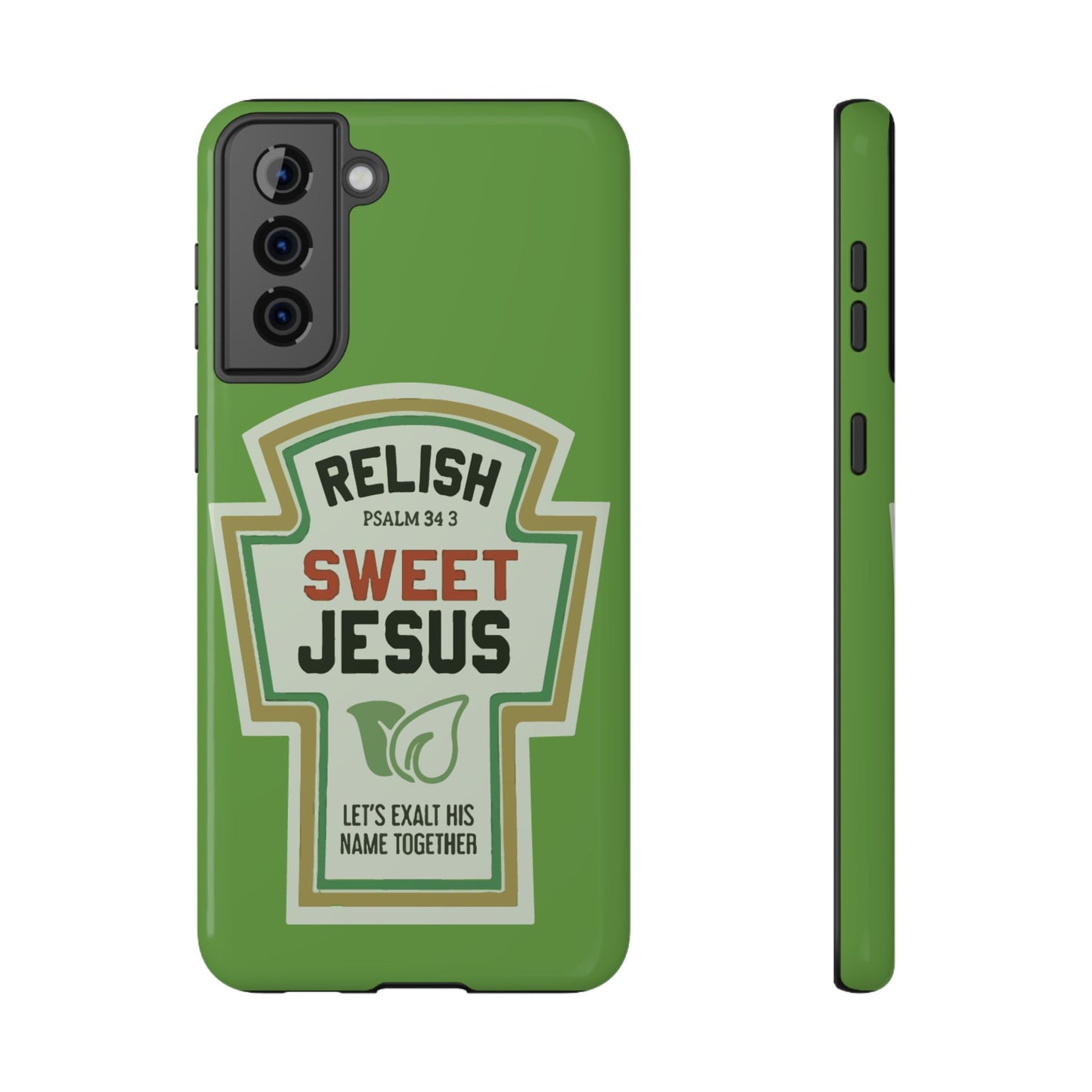 Relish Sweet Jesus Phone Case, Christian Gift, Impact-Resistant Case, Religious Phone Accessory, Faith-Based Present, Celebration Case