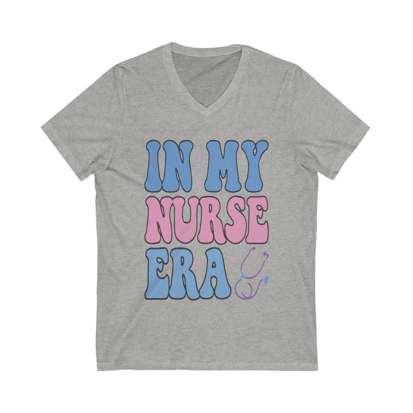 Nurse-Inspired V-Neck Tee, Funny Nurse Shirt, Gift for Nurses, Healthcare Apparel, Nurse Appreciation Day, Casual Wear