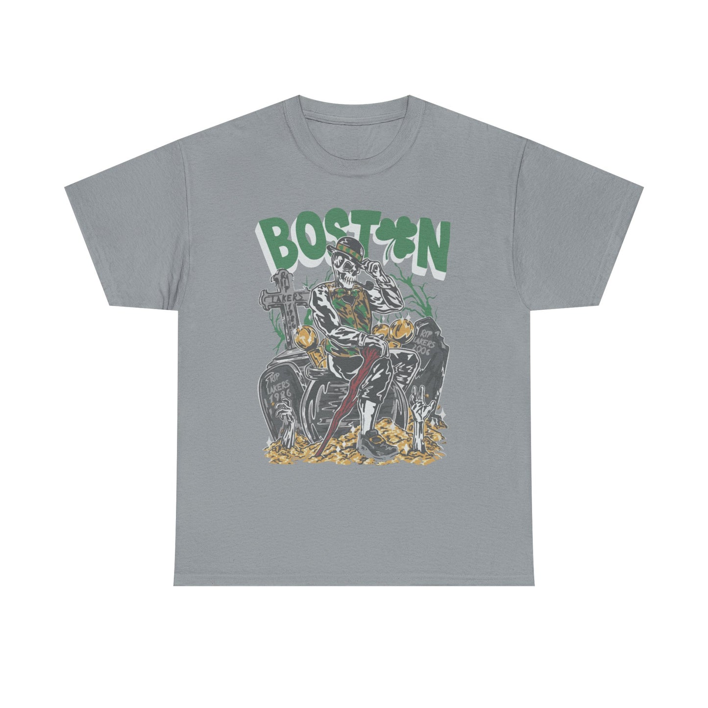 Boston Graphic Tee, Unisex Heavy Cotton T-Shirt, Vintage Boston Shirt, Irish Pride Apparel, St. Patrick's Day Gift, Casual Wear