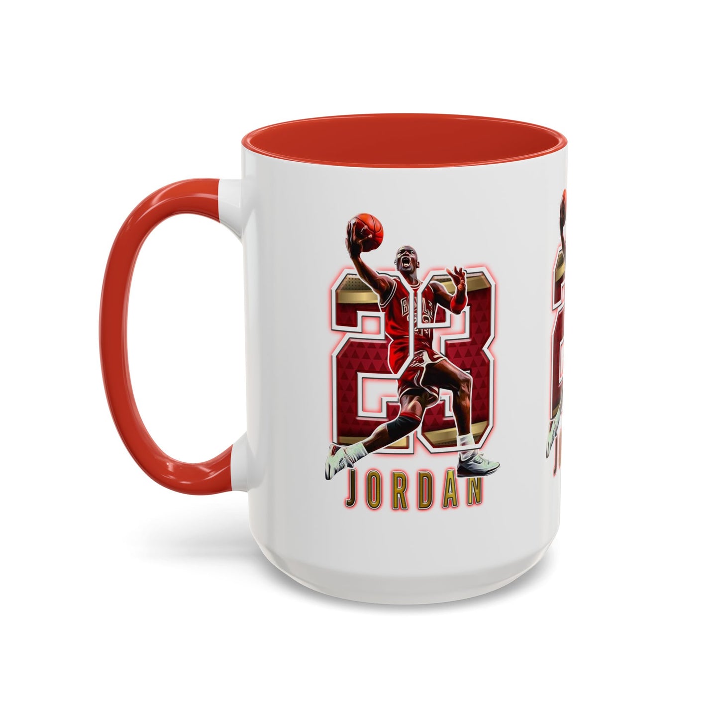 Michael Jordan Accent Coffee Mug - 11oz & 15oz - Perfect Gift for Sports Fans, Collectors, Basketball Lovers, Unique Gift Idea