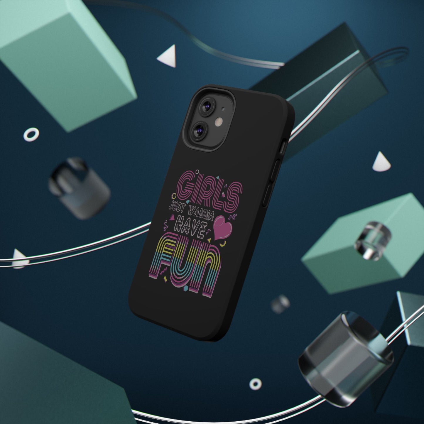 Fun Vibe Phone Case - Girls Just Wanna Have Fun Cell Case, Impact-Resistant Cover, Gift for Teens, Birthday Party Accessory, Trendy Tech