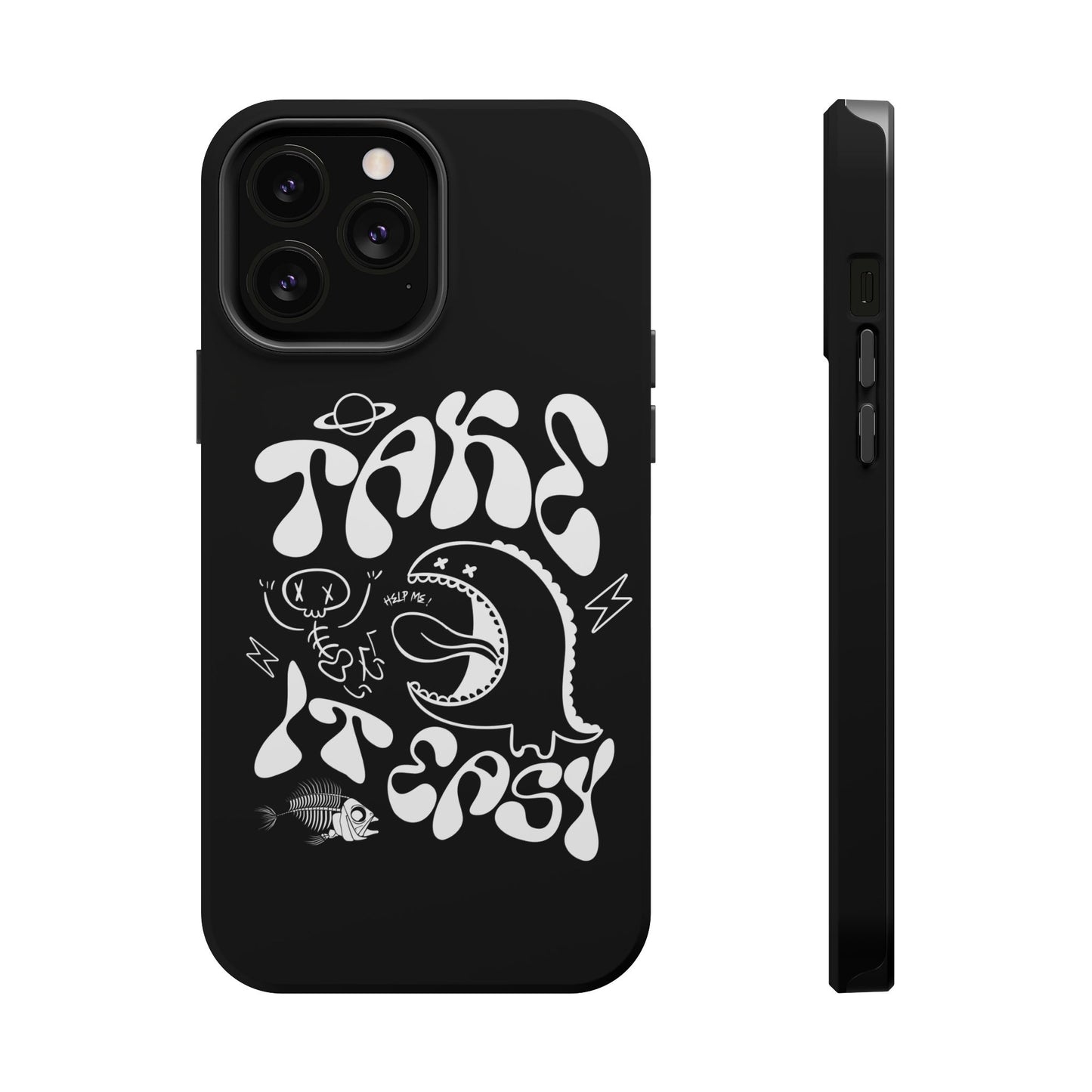 Magnetic Phone Case - Take It Easy Design, Cute Phone Cover, Gift for Him or Her, Trendy Accessories, Unique Tech Gifts