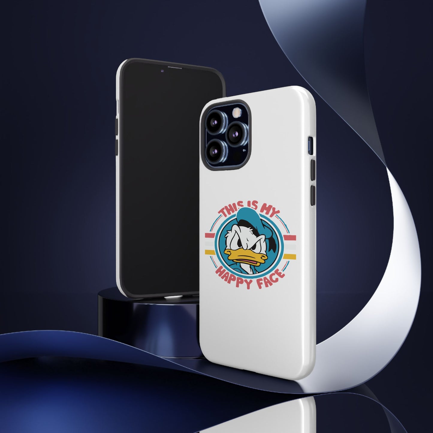 Tough Cases: This is My Happy Face Phone Case, Funny Phone Case, Donald Duck Case, Cute Phone Accessory, Gift for Disney Fans