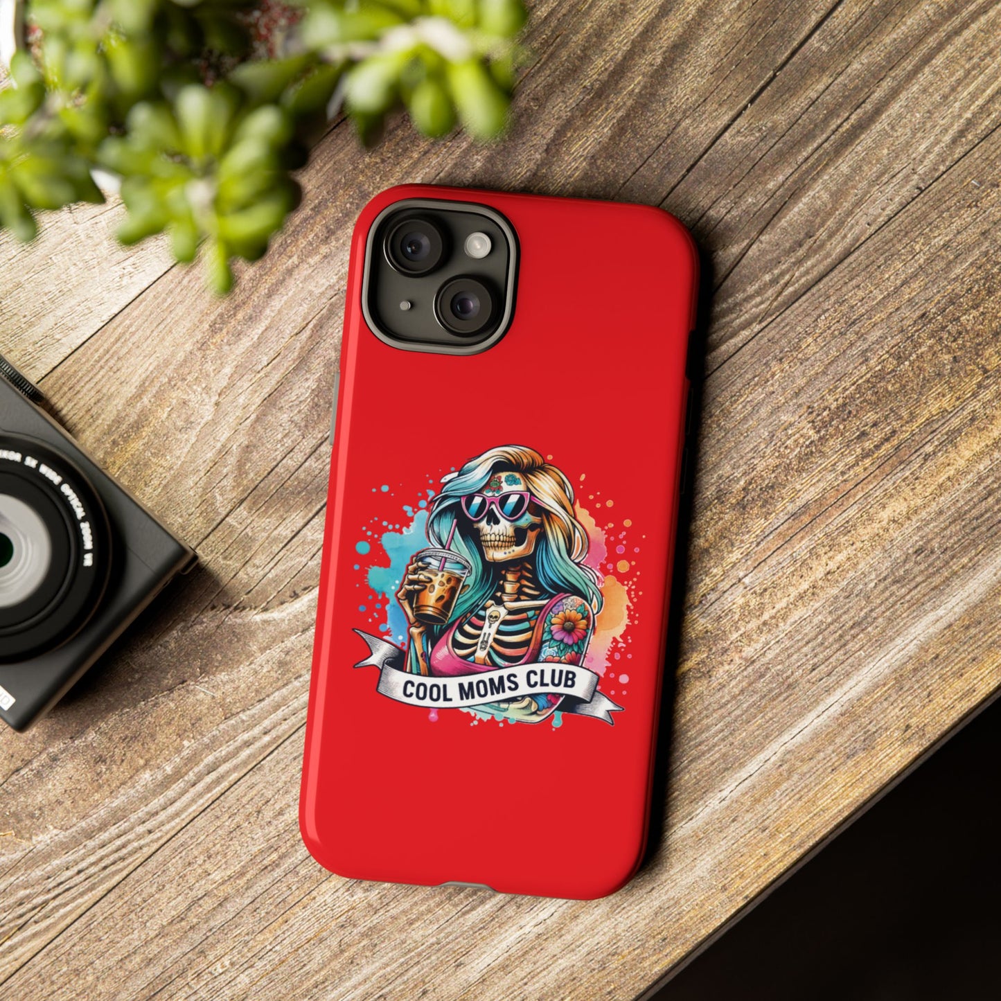 Cool Moms Club Phone Case - Tough Cases, Funky Phone Cover, Gift for Moms, Skeleton Design, Trendy Tech Accessories