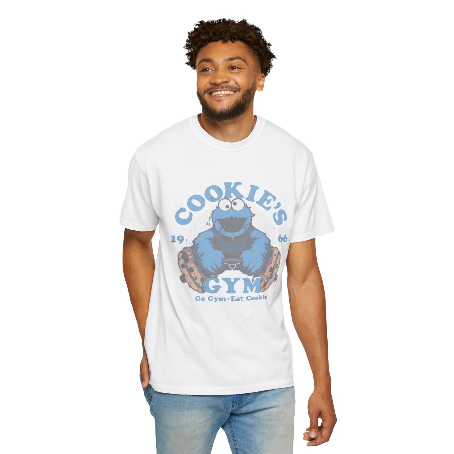 Cookie Monster Inspired Unisex T-Shirt, Fun Gift for Gamers, Casual Wear, Birthday Gift, Kitchen & Gym Motivation