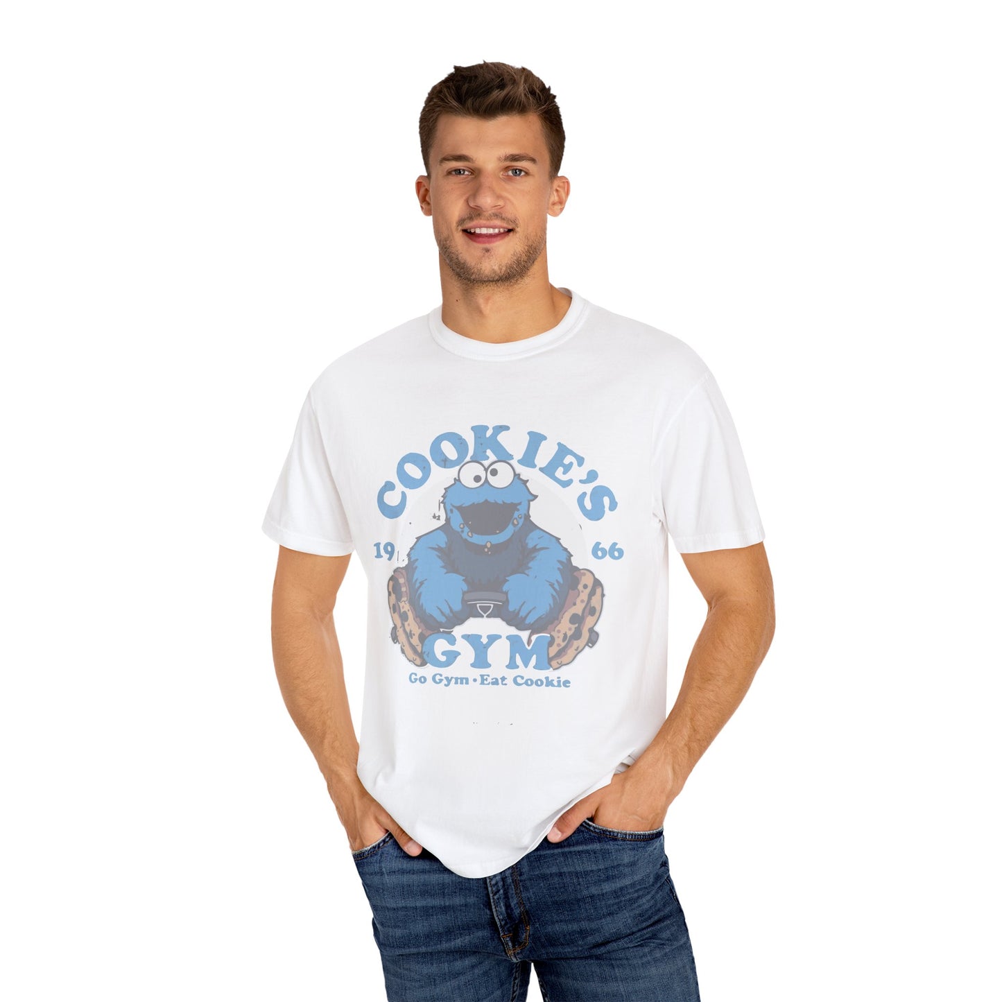 Cookie Monster Inspired Unisex T-Shirt, Fun Gift for Gamers, Casual Wear, Birthday Gift, Kitchen & Gym Motivation