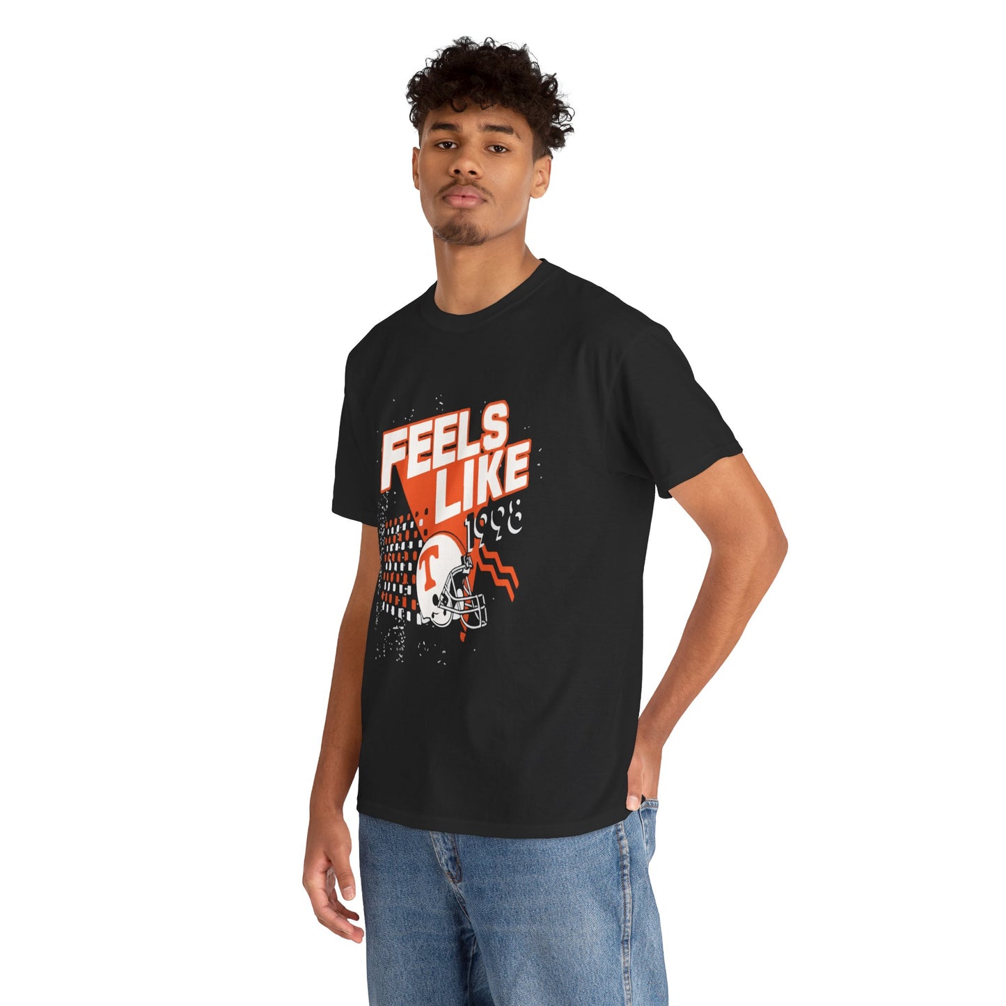 Unisex Heavy Cotton Tee - 'Feels Like' Retro Football Tee, Casual Style, Game Day Shirt, Gift for Sports Fans, Outdoor Activities