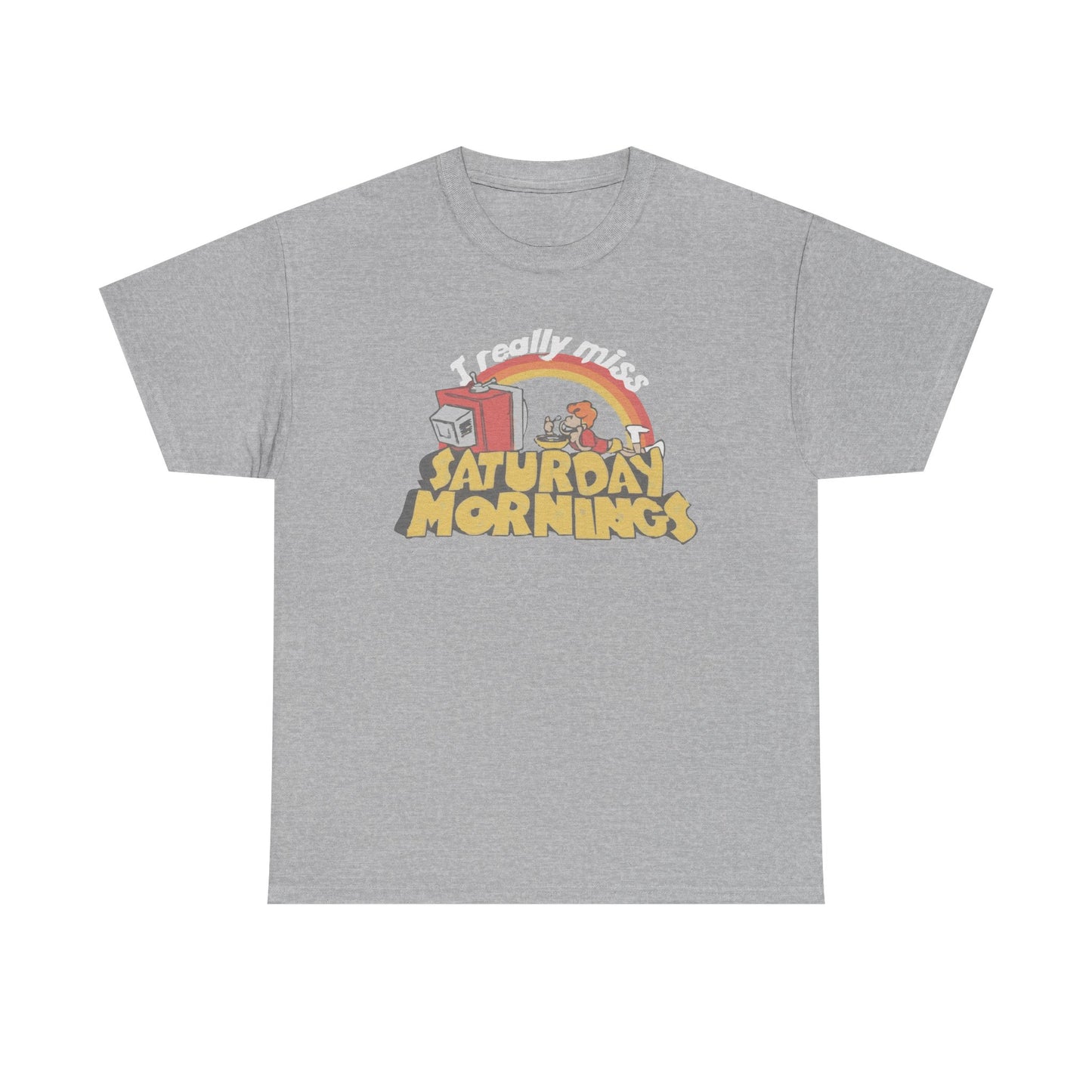 Retro Saturday Mornings Tee, Vintage Cartoon Shirt, Unisex Cotton Tee, Cozy Weekend Vibe, Perfect Gift for Nostalgia Lovers