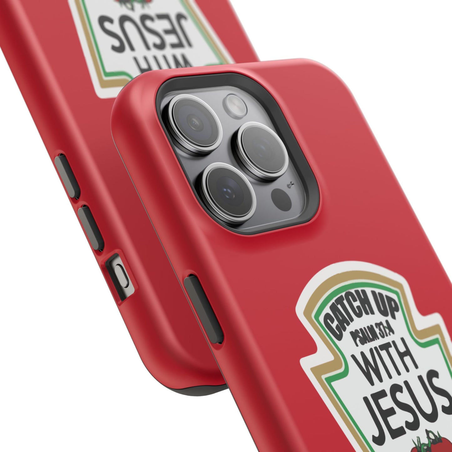 Fun Christian Phone Case, Catch Up with Jesus, Impact-Resistant, Faith-Based Gift, Religious Accessories, Bible Verses