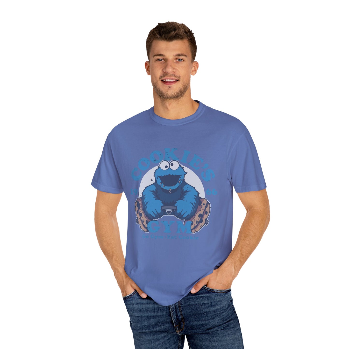 Cookie Monster Inspired Unisex T-Shirt, Fun Gift for Gamers, Casual Wear, Birthday Gift, Kitchen & Gym Motivation