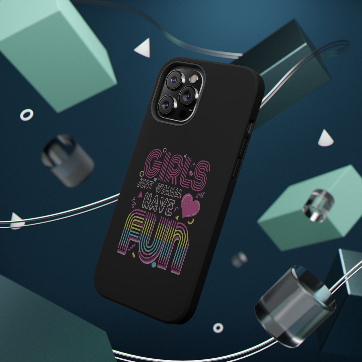 Fun Vibe Phone Case - Girls Just Wanna Have Fun Cell Case, Impact-Resistant Cover, Gift for Teens, Birthday Party Accessory, Trendy Tech