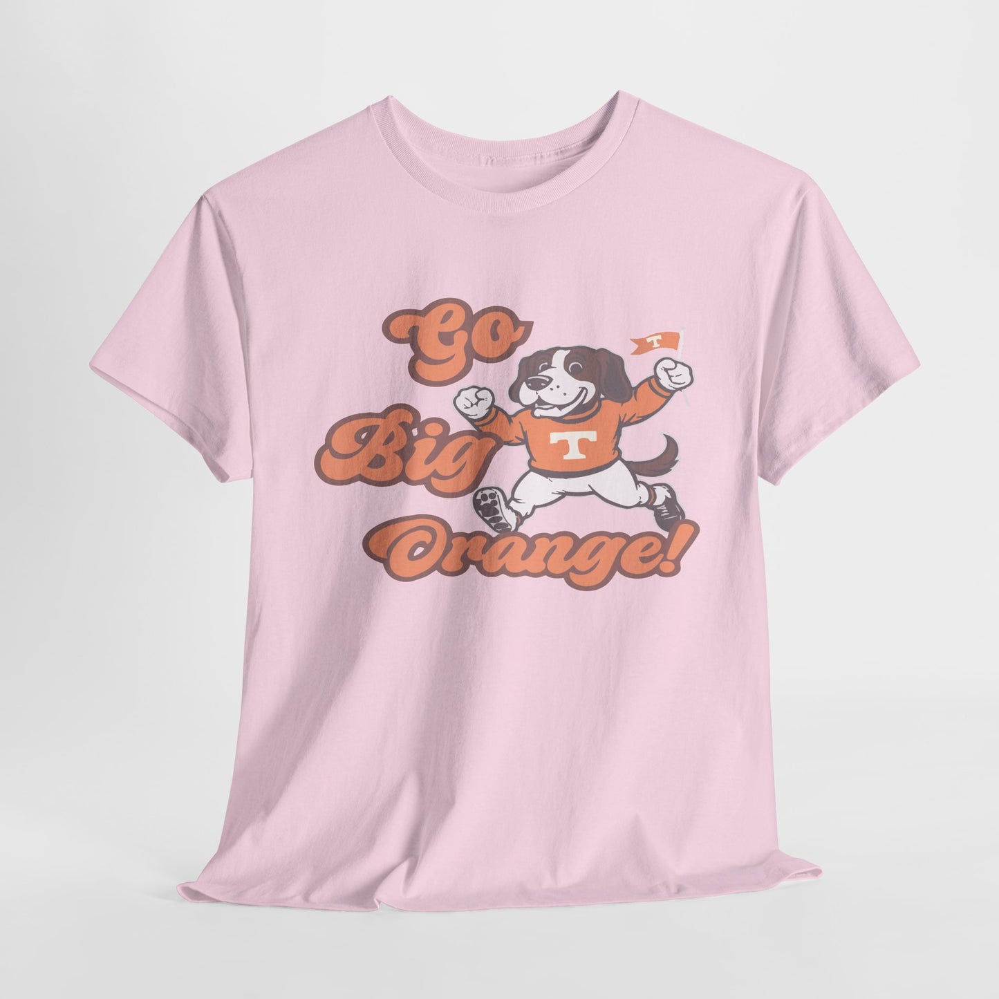 Go Big Orange Unisex Heavy Cotton Tee, Sports Fan Shirt, Casual Wear, College Game Day Top, Gift for Sports Enthusiasts