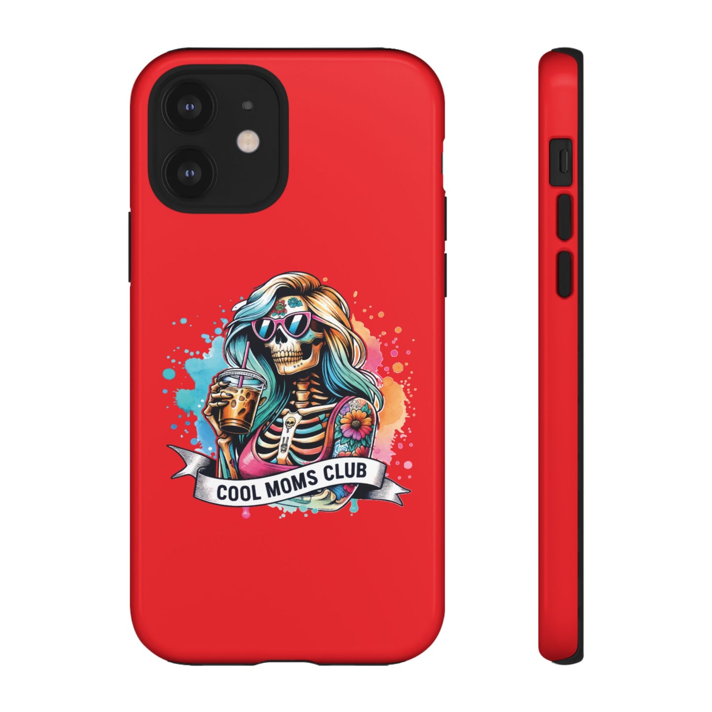 Cool Moms Club Phone Case - Tough Cases, Funky Phone Cover, Gift for Moms, Skeleton Design, Trendy Tech Accessories