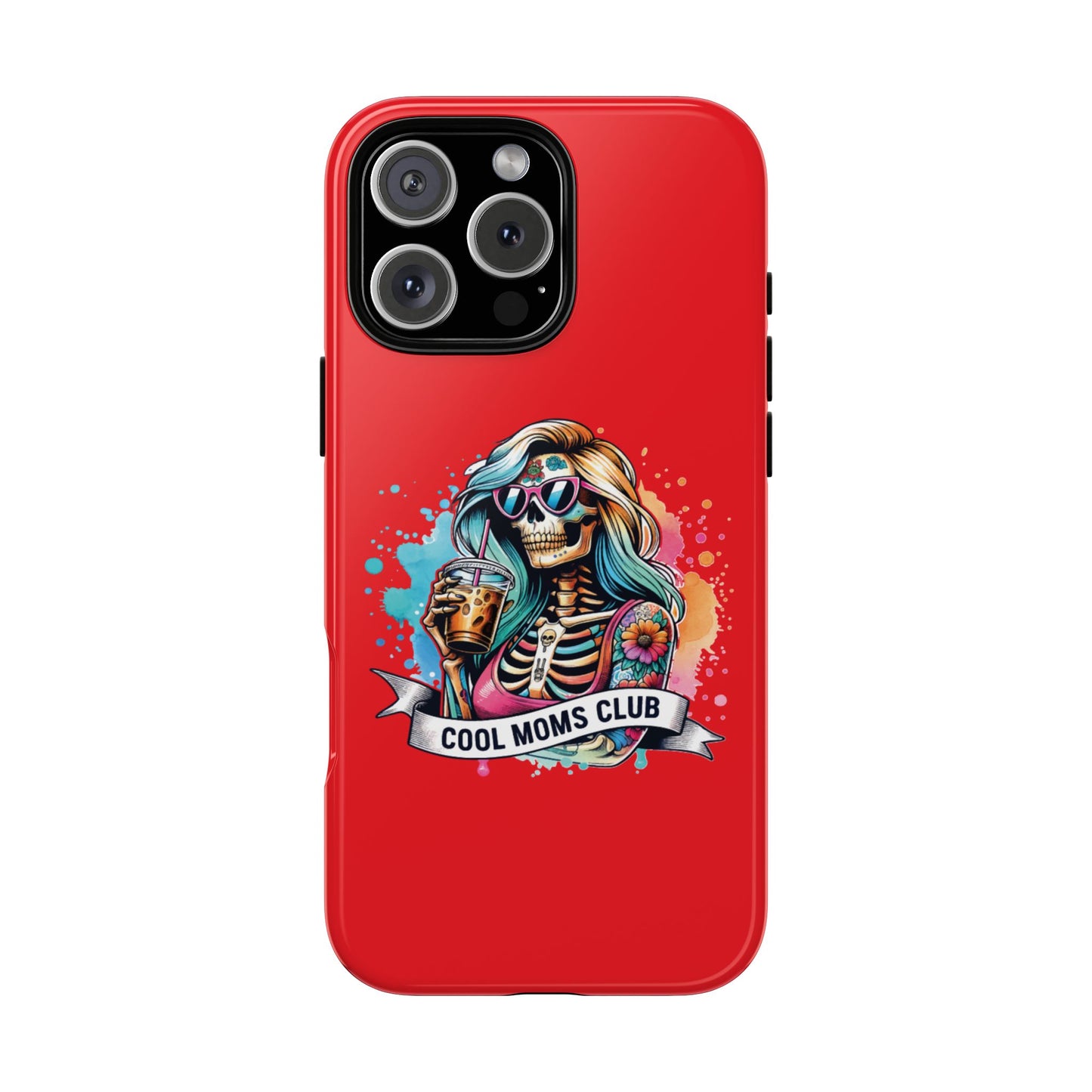 Cool Moms Club Phone Case - Tough Cases, Funky Phone Cover, Gift for Moms, Skeleton Design, Trendy Tech Accessories