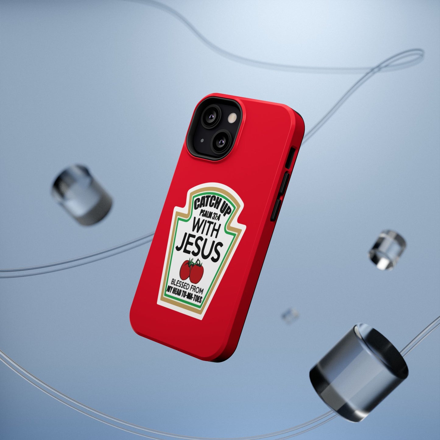 Fun Christian Phone Case, Catch Up with Jesus, Impact-Resistant, Faith-Based Gift, Religious Accessories, Bible Verses