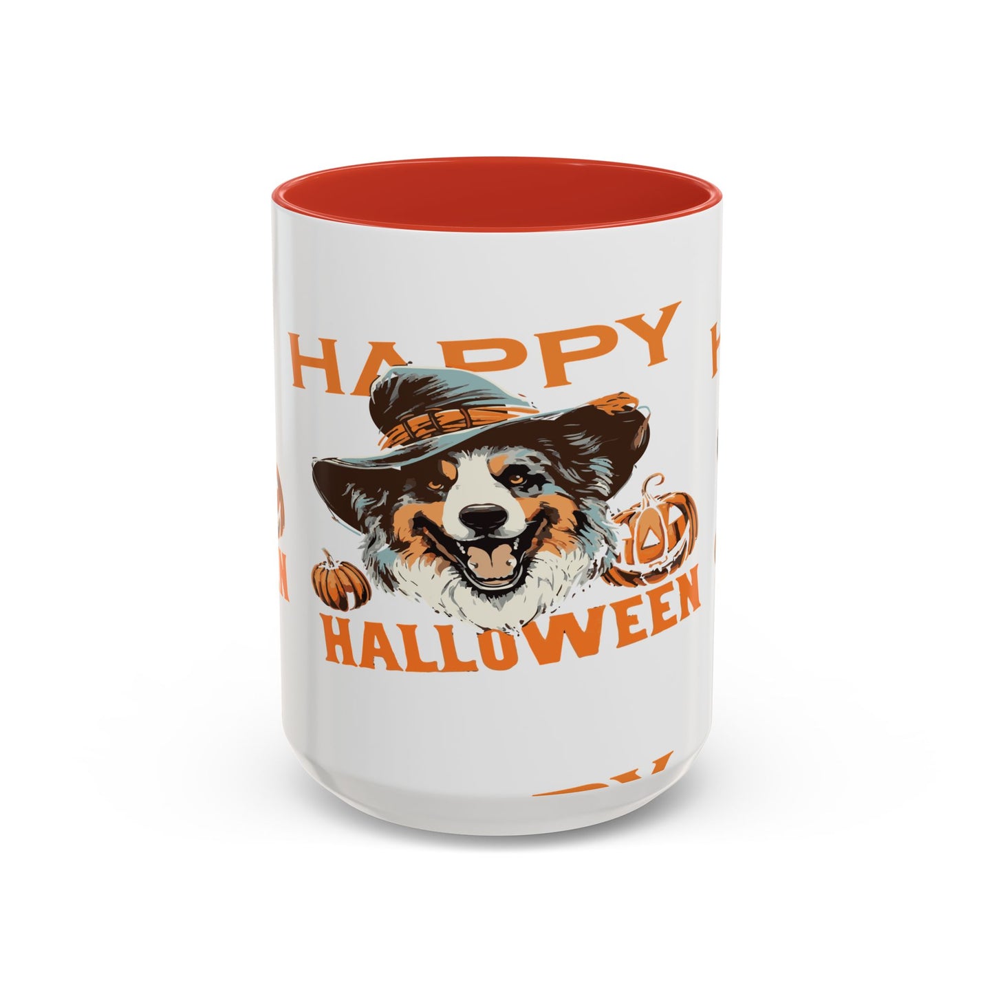 Halloween Dog Mug with Pumpkin Design, Cute Pet Lover Gift, Coffee Ceramic Cup for Fall, Spooky Season Decor, Happy Halloween