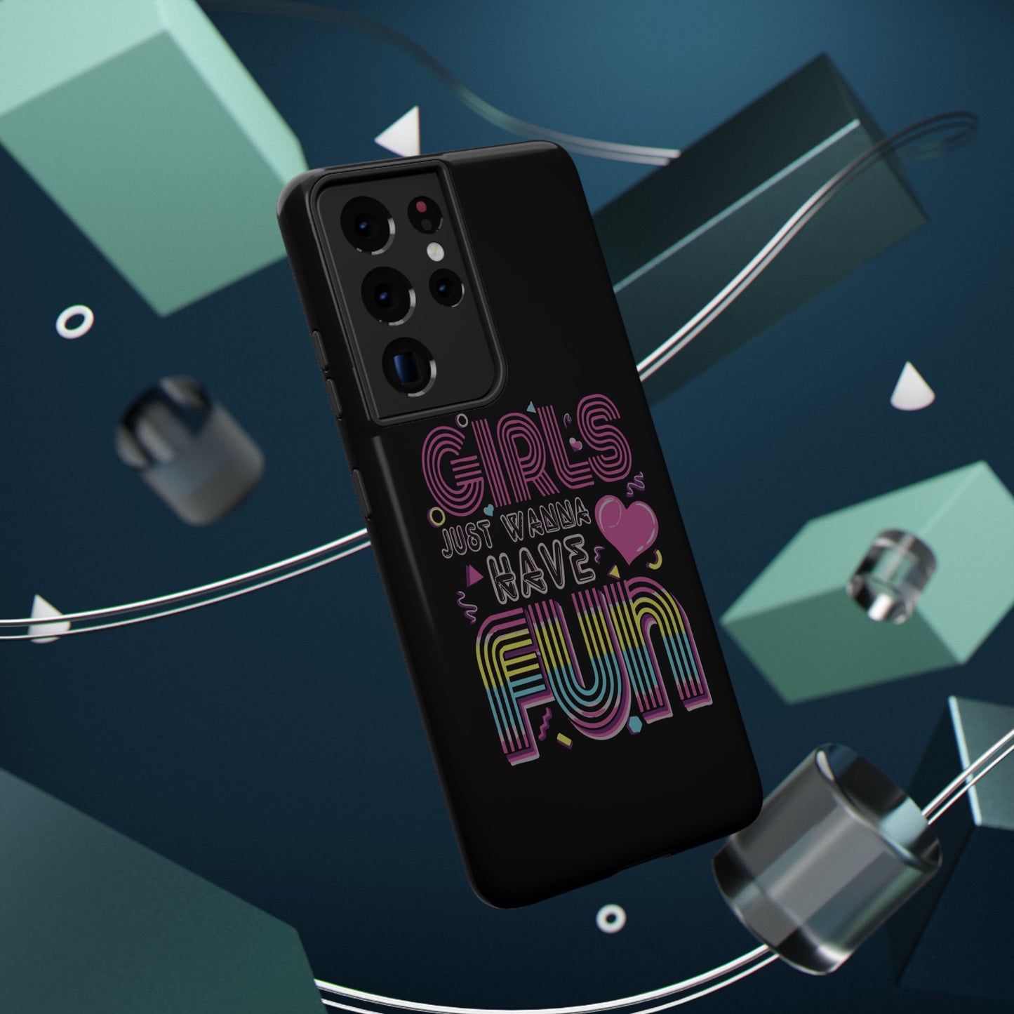 Fun Vibe Phone Case - Girls Just Wanna Have Fun Cell Case, Impact-Resistant Cover, Gift for Teens, Birthday Party Accessory, Trendy Tech