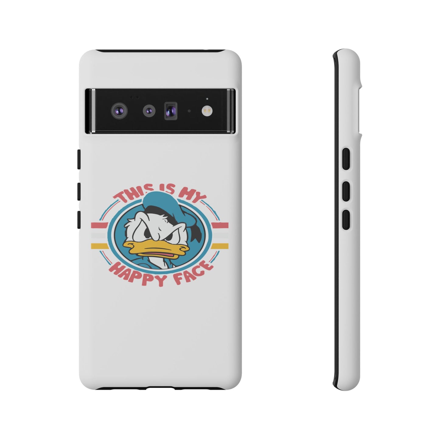 Tough Cases: This is My Happy Face Phone Case, Funny Phone Case, Donald Duck Case, Cute Phone Accessory, Gift for Disney Fans