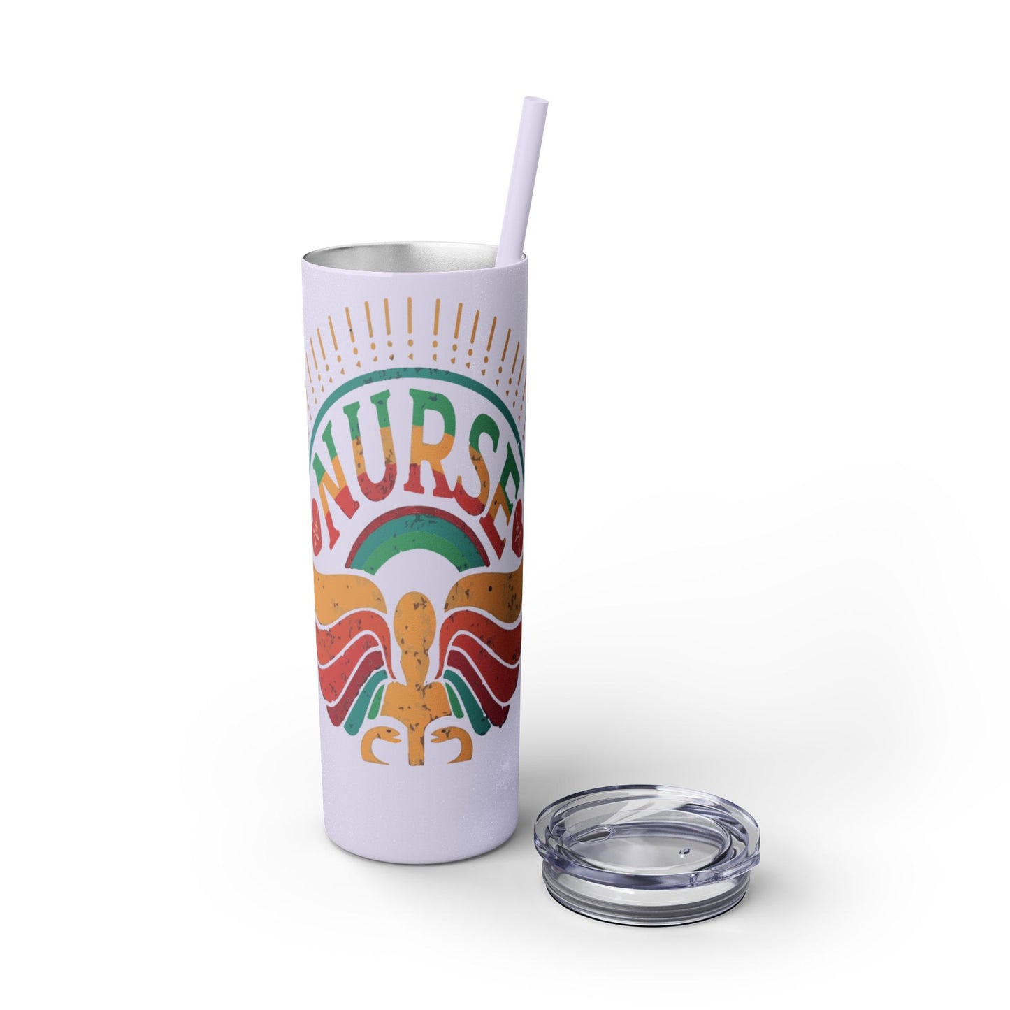 Nurse Skinny Tumbler, 20oz, Motivational Drinkware, Gift for Nurses, Summer Hydration, Nurse Appreciation Day