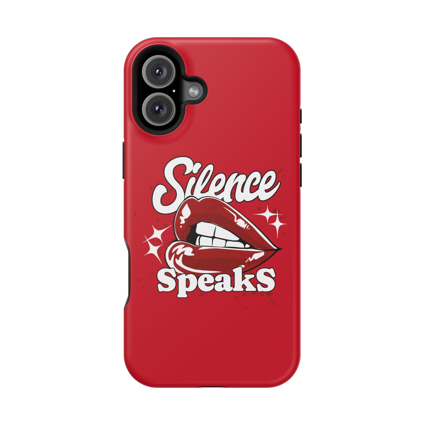 Bold Expression Magnetic Tough Cases, Phone Cover, Gift for Her, Pop Art, Trendy Accessory, Silence Speaks Design