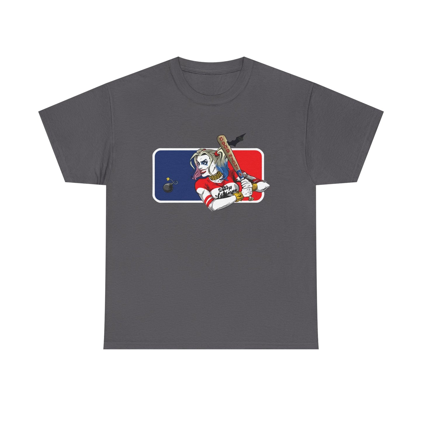 Unisex Baseball Graphic Tee - Harley Quinn DC Casual Wear for Sports Lovers