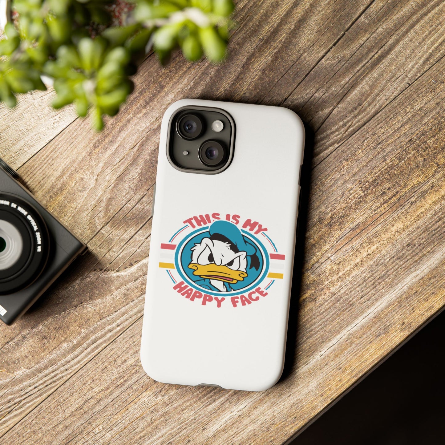 Tough Cases: This is My Happy Face Phone Case, Funny Phone Case, Donald Duck Case, Cute Phone Accessory, Gift for Disney Fans