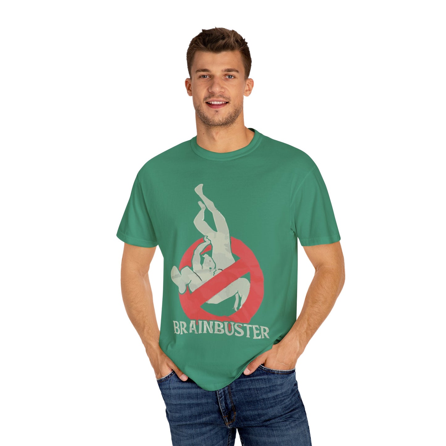 Unisex Fun Graphic T-Shirt, Graphic Tee, Casual Wear, Gift for Wrestling Fans, Brainbuster Design, Humor Apparel, Everyday Style