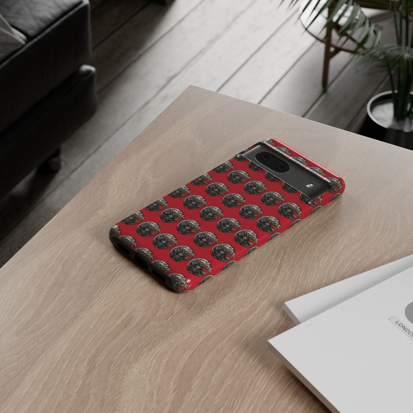 Bold Phone Case, Tough Phone Cover, Red Phone Protector, Unique Gift for Him/Her, Trendy Tech Accessory