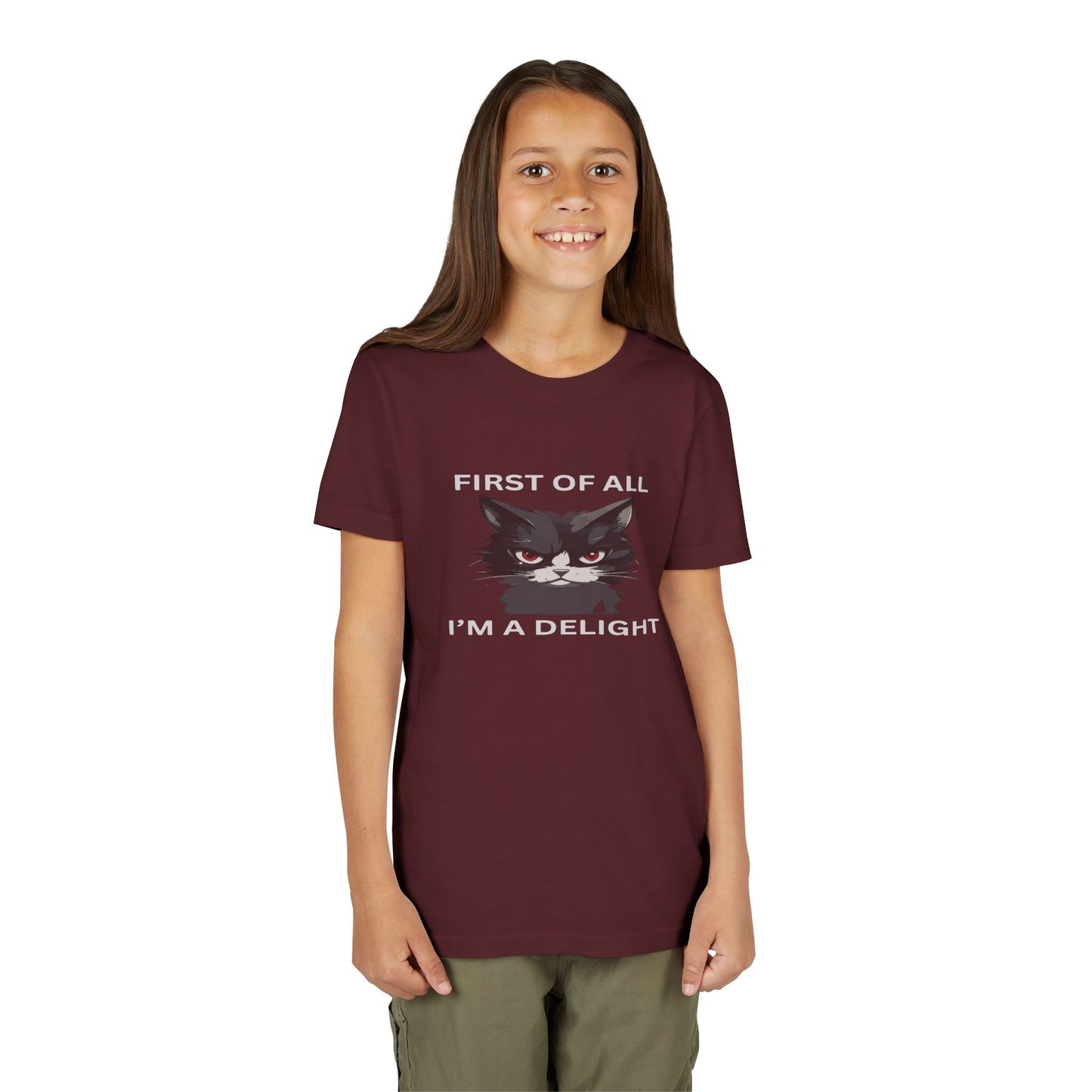 Youth Cat Humor Tee - Perfect for Cat Lovers, Birthday Gifts for Kids, Everyday Wear, Funny Quotes Shirt, Gift for Pet Lovers