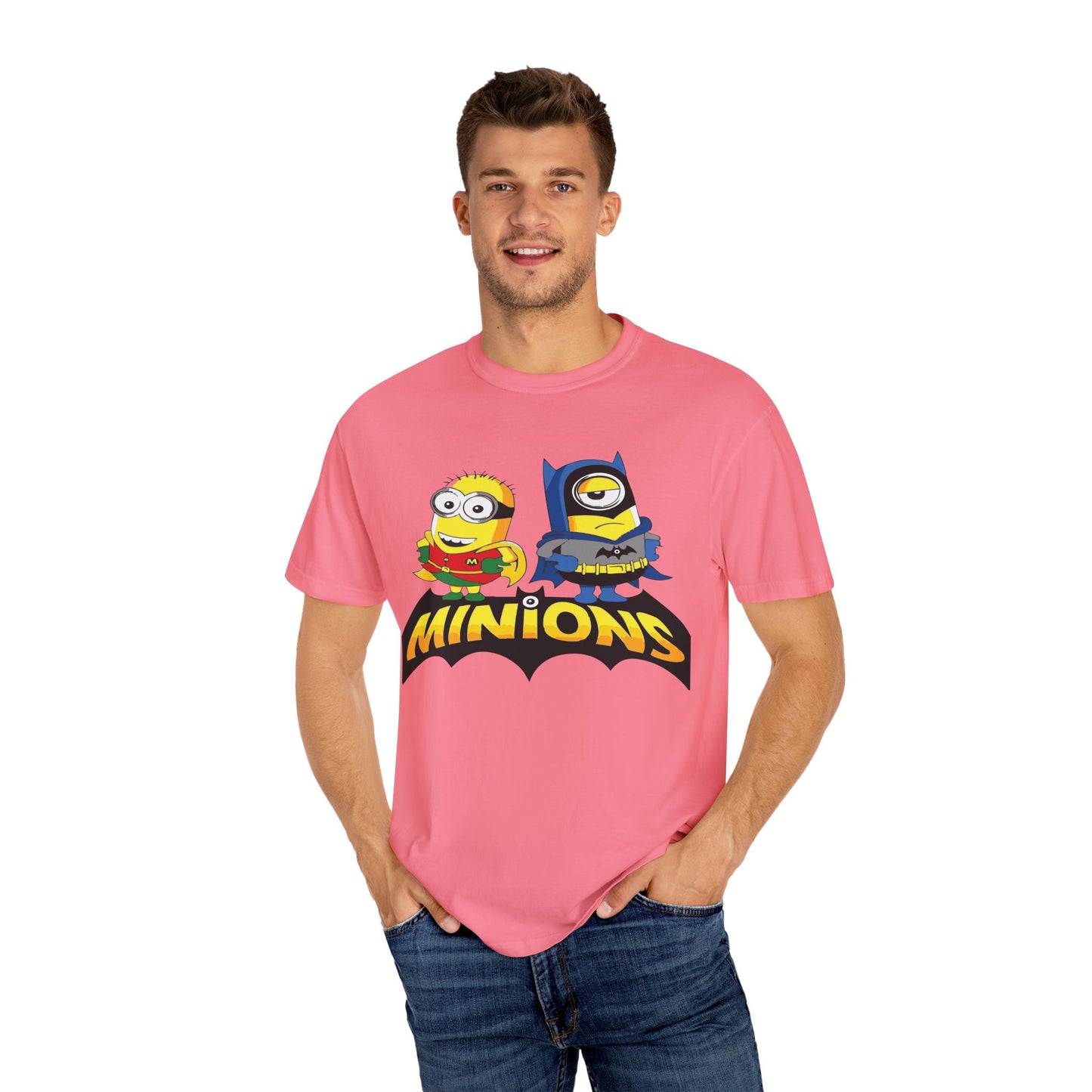 Minions Superhero Unisex T-shirt, Fun Gift for Kids, Cartoon Apparel, Birthday Party Outfit, Family Movie Night Wear