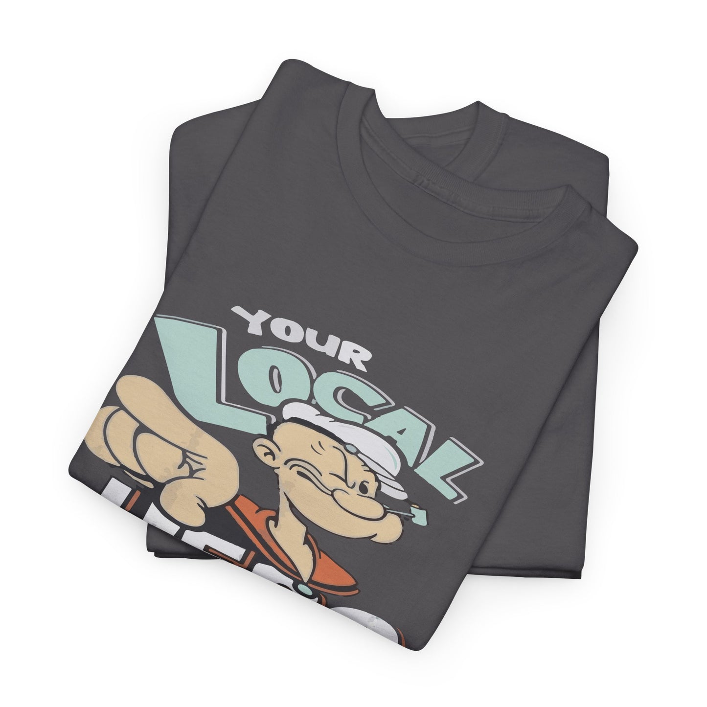 Local Hero Unisex Heavy Cotton Tee | Cool Graphic Tee for Everyday Wear, Gift for Friends, Casual Style, Birthday Gift, Gift for Heroes