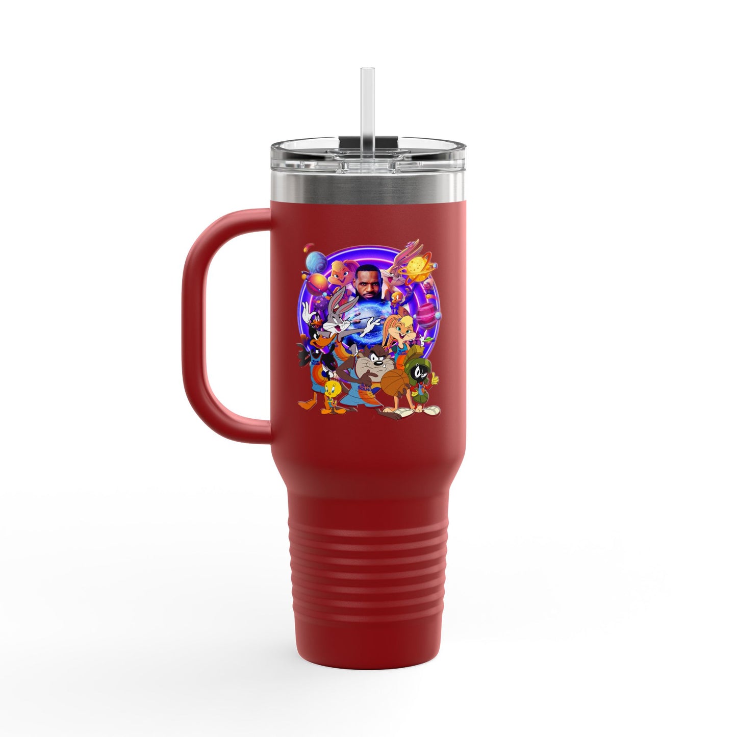 Colorful Insulated Travel Mug, 40oz - Fun for Road Trips, Tailgating, Hot Summer Days, Gift for Friends, Family, or Kids