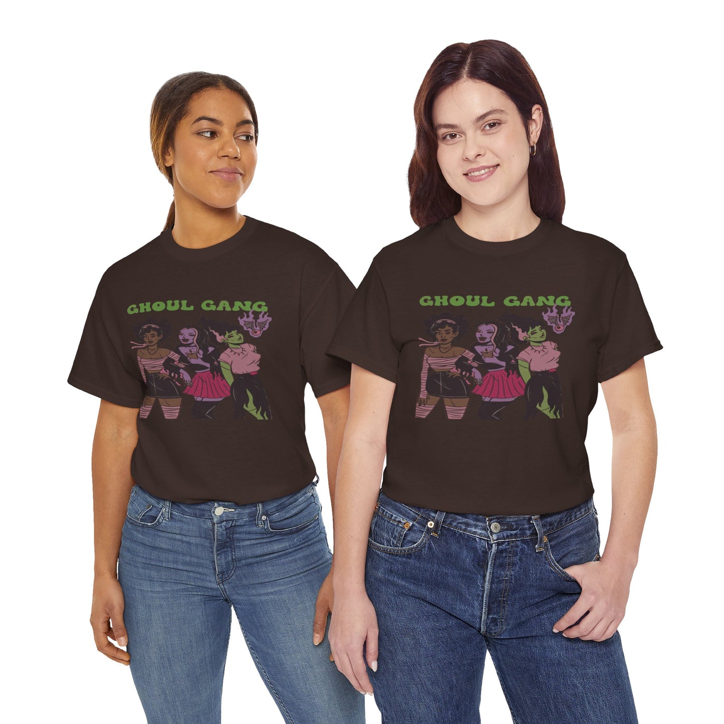 Ghoul Gang Unisex Heavy Cotton Tee | Halloween T-Shirt, Spooky Apparel, Gothic Fashion, Funny Gift, Group Costume