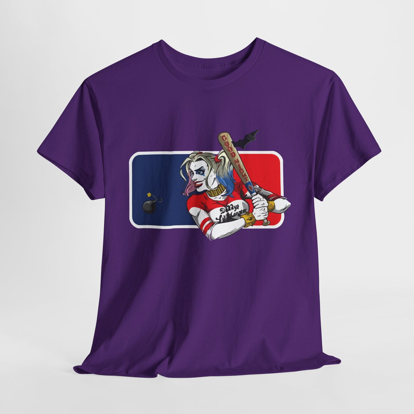 Unisex Baseball Graphic Tee - Harley Quinn DC Casual Wear for Sports Lovers